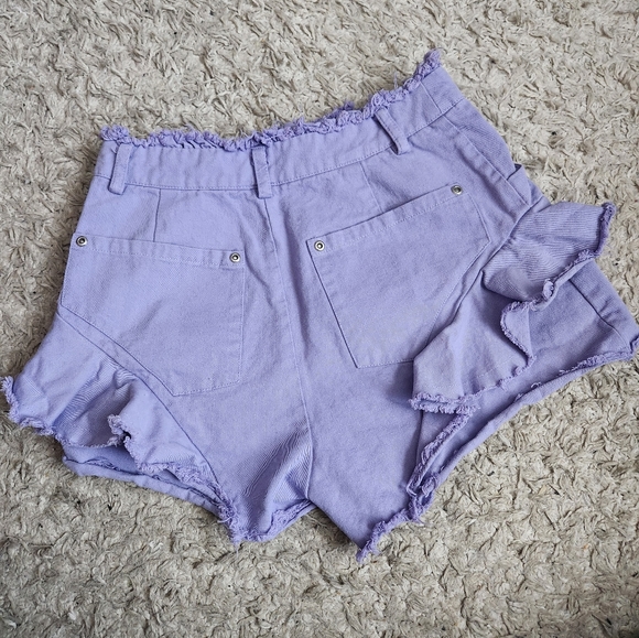 Shein Purple Flare Shorts - Picture 2 of 4